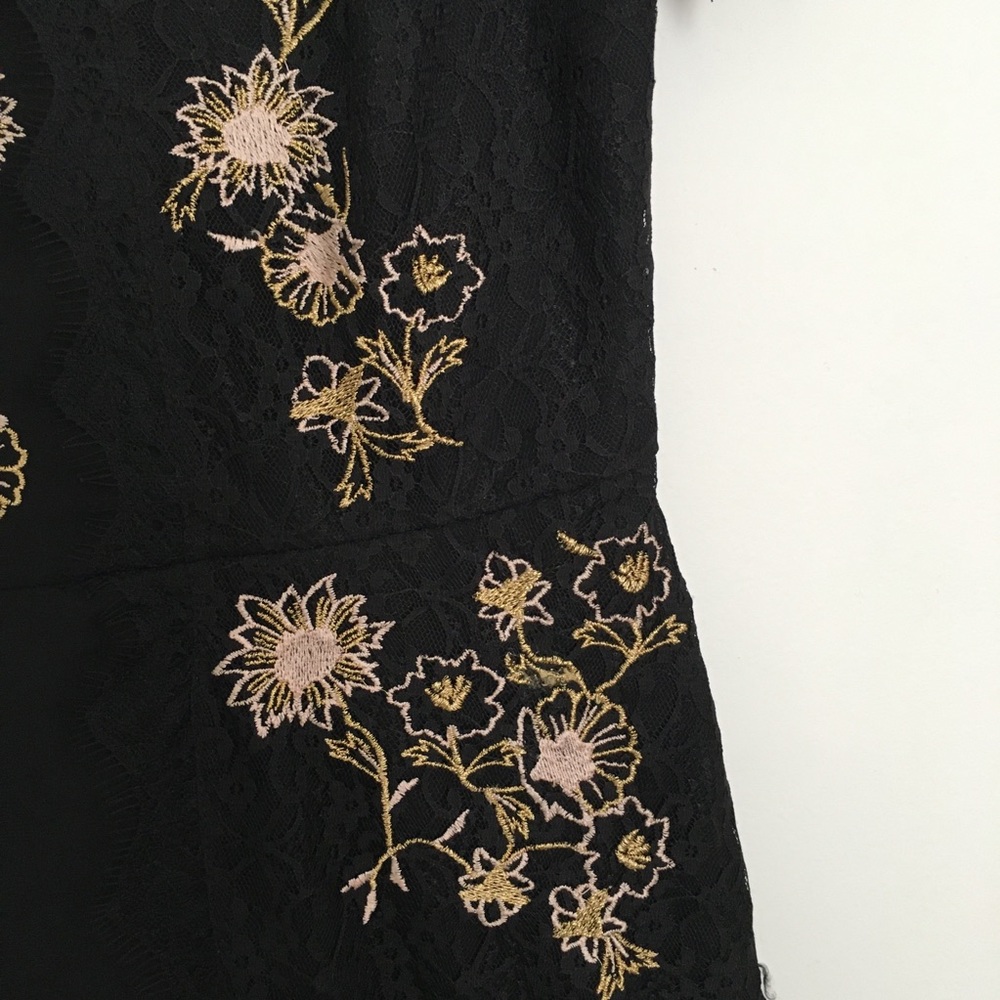 NWOT Nanette Lepore Embroidered Lace Chiffon Dress - Picture 5 of 8